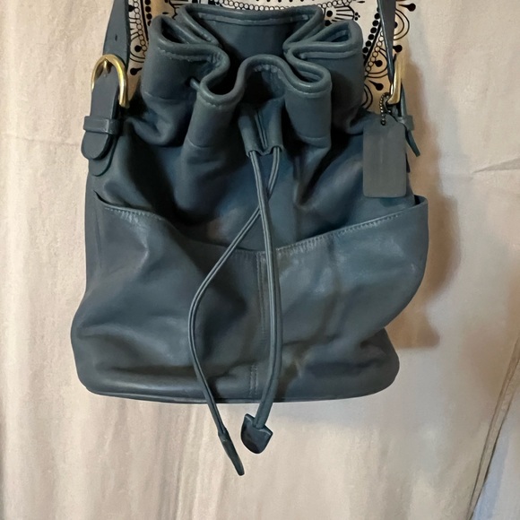 Rare vintage coach draw string bucket bag - Picture 2 of 5